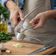 Espremedor de Alho Manual Prático em Aço Inox Fácil de Usar - Multicolorido - Visão 1
