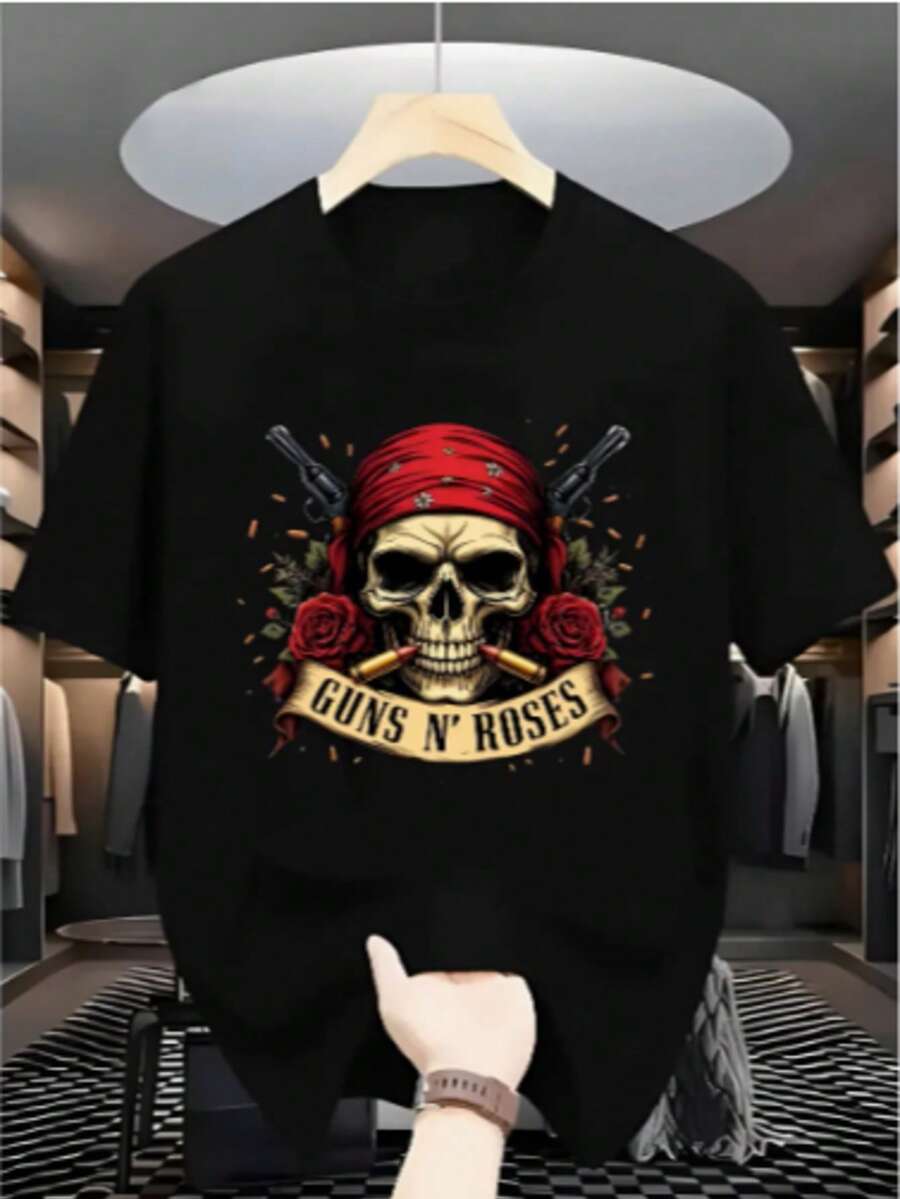 Rock And Roll T-Shirt, Band Shirt (Pirate) - Negro - Ver 1