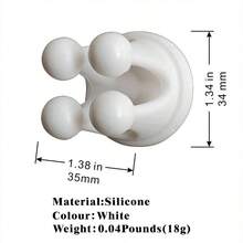 Silicone Sticky Hook - 3 Pcs Crown - Shaped Design Suitable Hanging Keys, Toothbrushes, Charging Cables, Bath Scrubbing Towels, Electrical Plugs. Can Be Used In Kitchen, Bathroom, Shower. Purple - 3 + 白色 - 查看 4