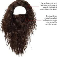 22inch Curly Wizard Hair Accessories Set - Synthetic Fiber, Brown Costume Accessories, Perfect For Men's Halloween And Christmas Roleplay - Ideal Choice - Brown - View 6