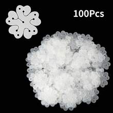 Clipes de Balão em Forma de Flor, Acessórios de Decoração, Clipe de Ameixa para Chá de Bebê, Casamento, Festa de Aniversário, Clipe de Plástico para Balões - Multicolorido - Visão 9