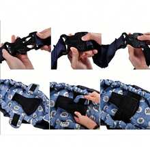 Mochila portabebés de algodón puro transpirable y multifuncional para viajes al aire libre, color azul. - Azul - Ver 4