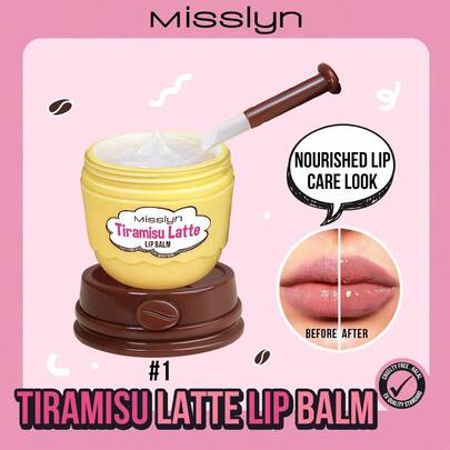  MISSLYN Tiramisu Latte Lip Balm, Moisturizing Lip Balm, All-Day Nourishing For Lips, Enriched With Vitamin E, Oils And Honey, Effectively Nourishes And Hydrates, Fades Fine Lines And Wrinkles, Makeup Brand, Facial Cosmetics, Suitable For Women And Girls, Winter Essential, Y2K Style, Fashion Versatile, Birthday Gift, Valentine's Day Gift, Party Essential, New Year Gift, Vibrant Colors, Vegan And Cruelty-Free