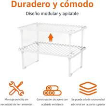 CYPNAmazonBasics Estantes apilables de almacenamiento de cocinaFashion - Blanco - Ver 5