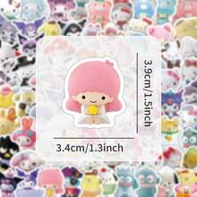 104 Sheets Cute Sanrio Doll Character Stickers Adorable Themed Decals For Journal DIY Craft Decor - 104PCS - View 6
