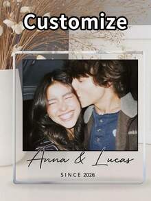 个性化亚克力照片装饰品、桌面摆件、亚克力相框 - 非常适合家居和办公室装饰、感恩节礼物或派对用品、个性化照片展示、办公室装饰 - 彩色 - 查看 2