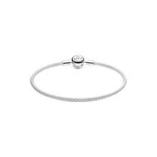 Vòng tay xương rắn PANDORA Basic Heart Couple DIY, Vòng tay bạc 925 cơ bản cho cặp đôi, Quà tặng cho bạn gái, Sinh nhật, Giáng sinh, Ngày của Mẹ, 590719 - Bạc - Xem 4