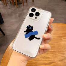 かわいい、透明で耐衝撃性のあるこのスマホケースは、黒猫のデザインが特です。   互換性のあるモデル：Apple 17 Pro Max、17 Pro、 17 Air、 16、16 Plus、16 Pro、16 Pro Max、15 Pro、 15、15 Pro、15 Pro Max、14 Pro、14 Plus、13 Pro Max、13、 12、12 Pro、12 Pro Max、11 Pro、11 Pro Max。   防水性、耐衝撃性、傷つきにくいがあり、Apple製品と完全に互換性があります。 - クリア - チェックする 3