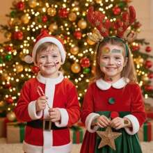 CYPN10 Hojas Tatuajes Navideños Luminosos para Rellenar Medias Navideñas de Niños Pegatinas de Tatuajes Temporales Luminosos para Decoraciones de Fiestas Navideñas Suministros de RegaloFashion - Multicolor - Ver 6