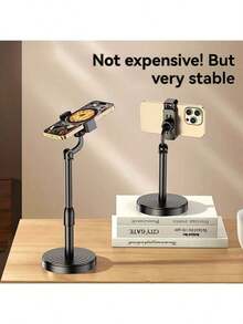 可调节防水ABS三脚架手机支架，适合观看视频和直播。支撑性好，是馈赠佳品。 - 彩色 - 查看 1