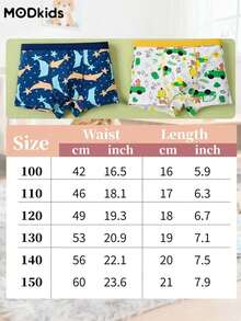 8pcs/Pack Kids Boys Underwears, Fashion Students Boxer Briefs, Cute Cartoon Print Boys Underpants - 彩色 - 查看 4