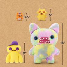 Spin Master Fugg Life系列9英寸玩具，滑稽丑陋的怪物毛绒玩具，长着类似人类的牙齿，古怪的收藏娃娃，适合青少年、成人和怪异玩具爱好者的节日生日礼物 - 魷魚(黃色) - 查看 10