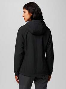 CZRLHYT Women's Outdoor Sports Urban Commuting Windproof Waterproof Hooded Jacket For Hiking And Trekking - Black - View 4