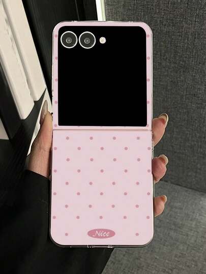 Fashionable Candy Color Polka Dot Phone Case, Suitable For Samsung Galaxy Z Flip7 Z Flip 6 Z Flip 5 Z Flip 4 3 5G, Girl's Gift, Shock-Resistant Back Cover