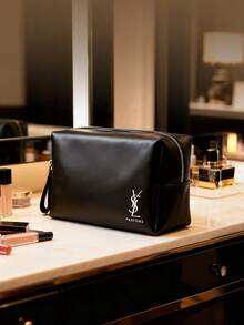 Yves Saint Laurent YSL假日化妆包 - 黑色花卉印花手拿包 - 黑色 - 查看 8