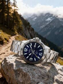 Casio 卡西欧男士不锈钢表带石英表，适合日常佩戴和装饰，男士礼物