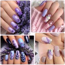 6 Sheets Flower Nail Art Stickers 3D Self Adhesive Spring Nails Decals Embossed Flower Nail Art Sticker Spring Floral Nails Arts Supplies Charming Wildflower Peony Dried Flowers Decor Accessories - 彩色的 - 查看 5