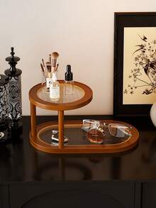 1 chiếc kệ trưng bày để bàn hình tròn kiểu retro, hai tầng, đa năng dùng để đựng nước hoa, son môi, trang sức, mỹ phẩm, cốc nhỏ, phù hợp với bàn làm việc văn phòng, quầy bar, bàn trang điểm, lối vào, nhà bếp và nhiều nơi khác. - Nhiều màu - Xem 3