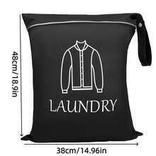 耐用洗衣袋 - 拉链封口，便携式衣物及旅行必备物品收纳袋，结实耐用的提手 - 彩色 - 查看 11