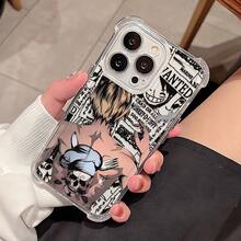 WB Anime Cartoon Aventura Barco de Vela Sombrero de Paja Tripulación Sanji Estuche de Teléfono Compatible con para for  16 15 14 13 12 11 Pro Max X XR XS Max 8 7 Plus Resistente a Golpes Translúcido Funda Dura de Espalda - Color 1 - Ver 2