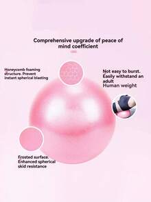 1pc 25cm Thick Mini Yoga Ball, Pilates Inflatable Fitness Small Ball - Multicolor - View 8