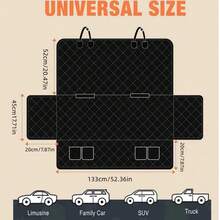 Car Rear Seat Pet Mat, Dirt-Resistant, Wear-Resistant With Storage Pocket, Car Seat Cover - Multicolor - View 5