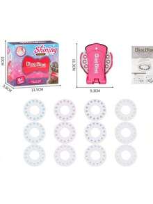 Diamond Hair Gem Stamper Kit - 180 Crystal Rhinestone Bling Hair Applicator Starter Set, DIY Hair & Accessory Bedazzler Tool, Sparkly Styling Gift For All Hair Types - Multicolor - View 1