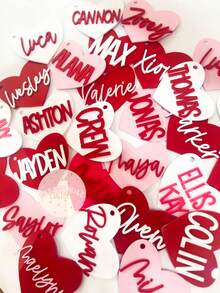 Valentines Day Heart Tags,Valentines Basket,Personalized Name Tag,Valentine Heart Gift Tag,Letter Heart Tag,Retro Letters,Cut File, Laser Files, Laser File,Valentine's Tag,Give Him, Give Her A Gift. - R-heart-shaped Label - View 10
