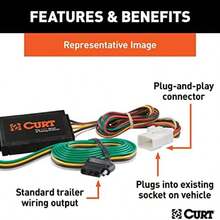 CURT 56370 - Arns de cableado Personalizado para Remolque de 4 Pines, se Adapta a  CR-V seleccionada - como se muestra en la figura - Ver 3