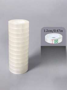 1/48卷透明文具胶带，小号胶带，小碎花图案胶带。这是一款办公及学生文具胶带，适合办公室和学校使用。