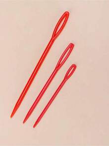 30件套随机颜色编织针套装，毛衣编织工具配件，3种长度彩色塑料缝纫工具套装，适合DIY缝纫 - 彩色 - 查看 5