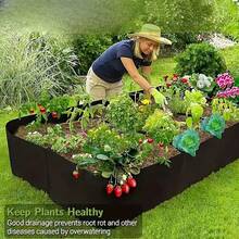 1pc 8 Grids Garden Planting Bag Multi-Gird Felt Growing Bag Rectangle Planting Nursery Pot Vegetable Tomato Potato Planting Container Plant