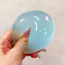 1 pièce Balle squishy faite à la main à l'huile de coco, balle de pression transparente rose et bleue super belle, rebond lent, balle de pression malléable, balle faite à la main à l'huile de coco de 6 cm, jouet de soulagement du stress pour enfants, adolescents, adultes, cadeau d'anniversaire, cadeau de fête, cadeau de fête, cadeau, cadeau promotionnel - Multicolore - Voir 10
