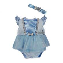 Disney Pañalero para Bebe estampado con tutu maga corta Princess - Celeste - Ver 2