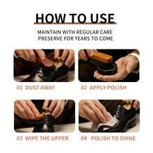 7-In-1 Travel Shoe Care Kit, Black Unisex Shoe Polish, Brush, Leather Cleaner & Conditioner Set - Multifunctional, Portable, Includes Accessories, Premium Holiday Gift