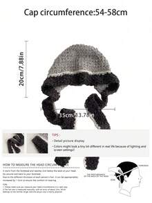Hand-Knitted High-Quality Knitted Hat For Women, Autumn/Winter, Warm Atmosphere, Wool Blend Beanie Scarf Set, Ear Warmer Knit Hat, Unique Braided Headband Hat, Stylish Balaclava
