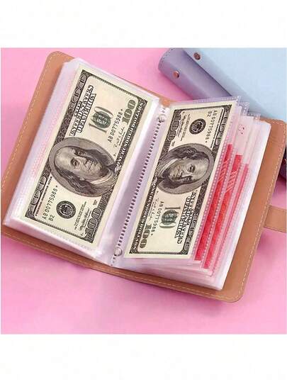 Album sưu tập tiền giấy và tiền xu, túi đựng tiền giấy kỷ niệm, ví đựng thẻ và tiền xu, ống tiết kiệm hình hoạt hình có ngăn đựng bút, hộp tiết kiệm kim loại tròn hình hoạt hình sáng tạo.