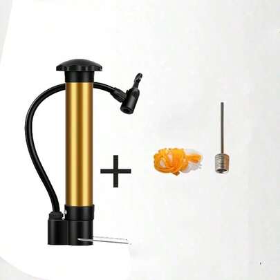 1个迷你便携式气泵，带针头喷嘴，适用于篮球、足球、排球、自行车等球类