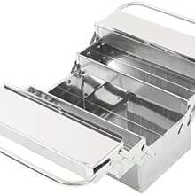 Caja de Herramientas de Metal Plegable, Organizador de Herramientas Multifuncin 3 Capas y 5 Bandejas para el Hogar, Taller de Reparaciones - 350 - Ver 3