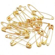 Caja de 145 broches de  dorados de 2.2 cm, herramientas de costura y accesorios para DIY, agujas de metal plateadas, broches de  grandes, pequeños broches, accesorios para ropa. - Dorado - Ver 6