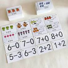 132pcs Addition And Subtraction Math Cards For Kids: Early Learning Counting, Multiplication & Division Practice To Boost Mental Arithmetic Skills – Perfect School Supplies Or Holiday Gift (Ages Over 3 Years), Classroom Activities, Arithmetic Practice, Educational Flashcards, Interactive Learning, High Quality Print, Childsafe Material, Counting Flashcards, Kindergarten Students, Homeschool Supplies - Multicolor - View 6