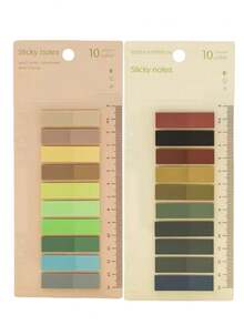 3200pcs/1600pcs/800pcs/200pcs Morandi Color Stickers, Index Stickers, Self-Adhesive Stickers, Page Markers, Morandi Color Semi-Transparent Writable Bookmarks And Reusable Bookmark Labels, Exquisite Ribbon Index Labels, European And American Retro Fluorescent PET Transparent Self-Adhesive Notes, Coded Labels