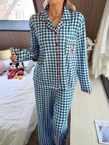 迪士尼史迪奇印花拼布睡衣套装 - 彩色 - 查看 1