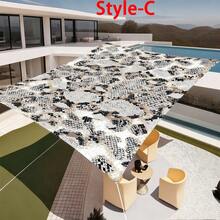 1件装2D数码印花遮阳布，5种不同的抽象豹纹图案，特点包括：印花图案、防风、可拆卸、轻便、半遮阳、防尘、耐用、露营装备、露营必备品 - 彩色 - 查看 9