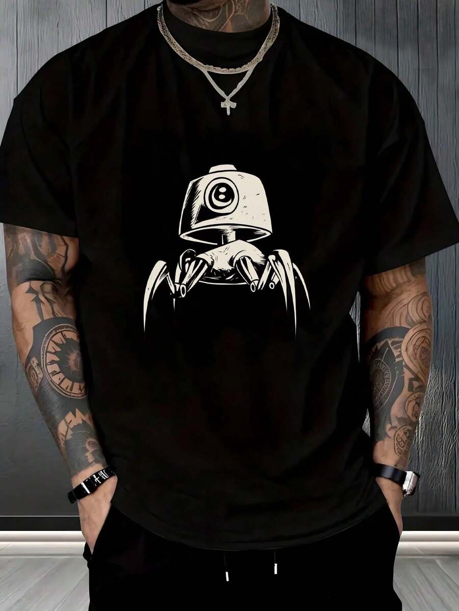 Camiseta Hombre, Anime Shinobu, Diseño Vibrante Morado, Perfecta para Salidas Casuales o Encuentros con Amigos, Para Jóvenes y Fans del Anime, Moda Urbana, 2026, Regalo de Amigo, Streetwear,playera de hombre,ropa de hombre,playeras,parejas,envio nacional,regalo para hombre,oversize hombre. - Negro - Ver 1