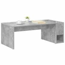 vidaXL Table basse Gris béton 101,5 x 50 x 37 cm Bois d'ingénierie - Gris - Voir 3
