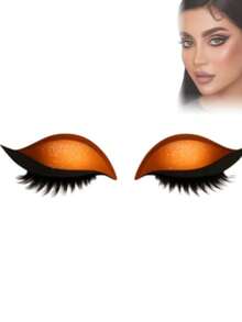 2 Pairs Slouchy Eye Shadow Stickers, Suitable For Makeup Use. 3-In-1 Self-Adhesive Reusable, With Eyelashes, Quick Eye Makeup Stickers, Very Suitable For Ladies Makeup, Festivals, Parties, Balls - Multicolor - View 15