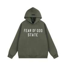 Fashionable Suit, Casual Hooded Sweatpants Set, Equipped With Pocket Drawstring Design, Loose Fit Design - Green and White - View 2