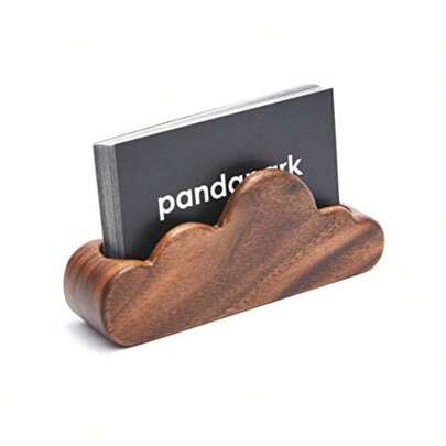 Bussiness Card Holder For DeskCloud Formation Wood Business Card Display Holder UniBody 1PCS L4.53'' X W1.10'' X H1.97'' Walnut Cloud