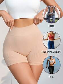 6条装无缝高腰收腹提臀女士内裤 - 黑色 - 查看 6